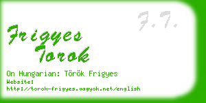 frigyes torok business card
